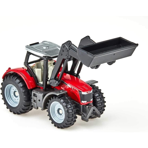 Traktor Massey Ferguson z przednią ładowarką model metalowy SIKU S1484